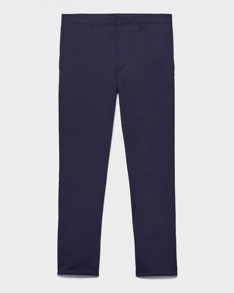 Prada Hose aus Stretch-Popeline Tintenblau