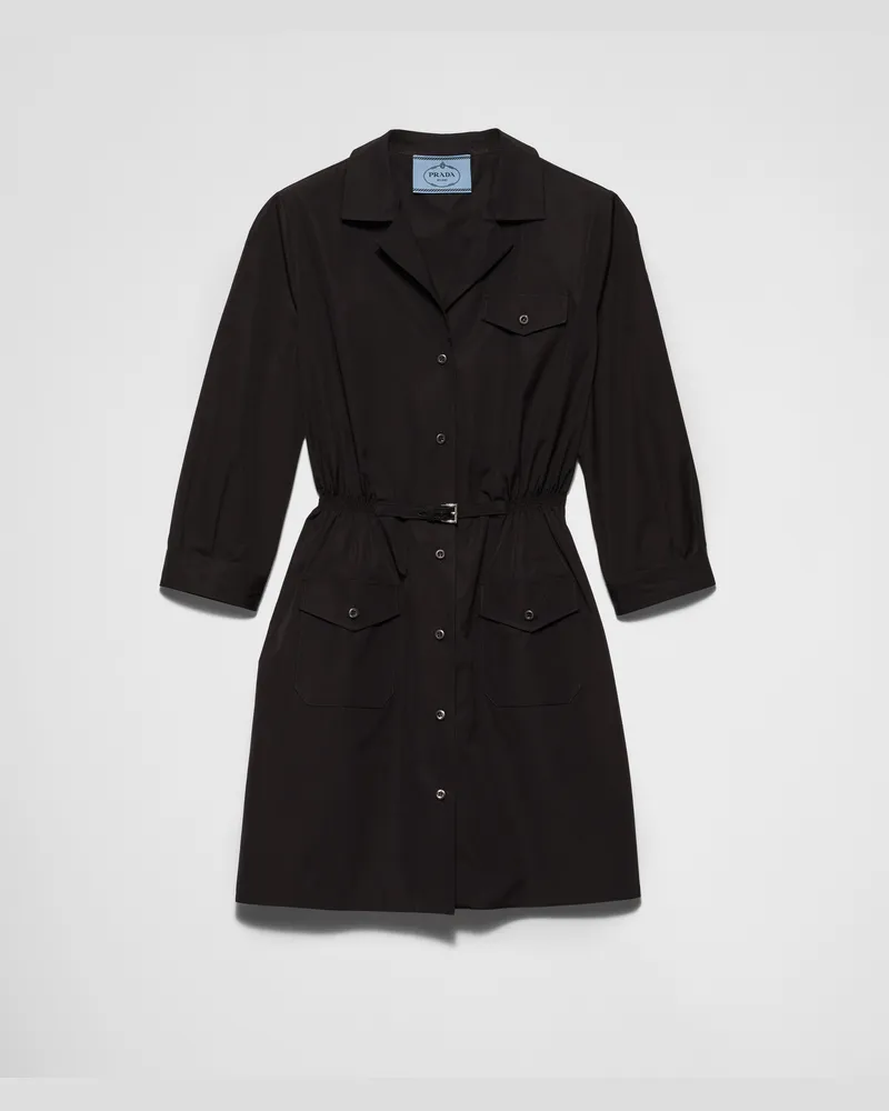Prada Minikleid aus Popeline Schwarz