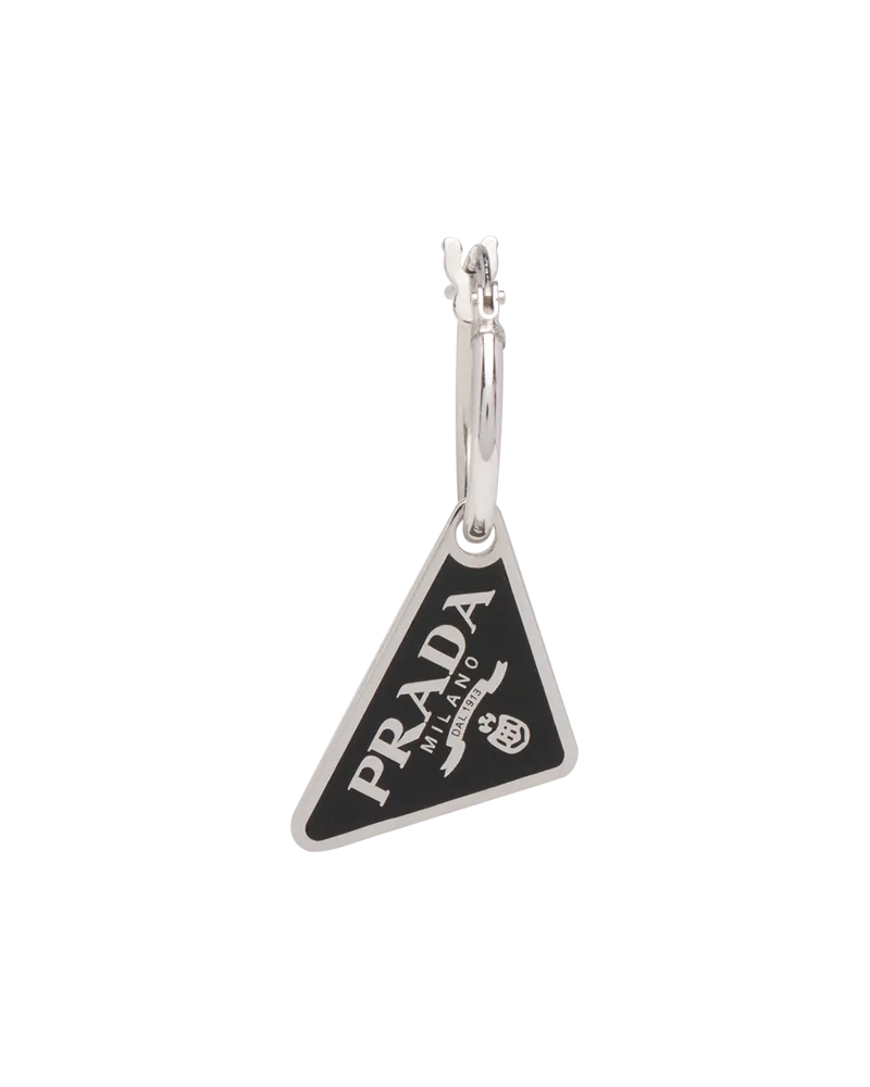 Prada Symbole Ohrhänger Schwarz