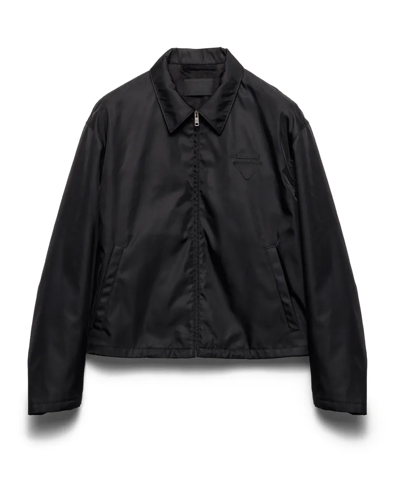 Prada Blousonjacke Aus Re-nylon, Herren, Schwarz, Größe Schwarz