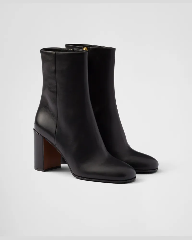 Prada Stiefeletten aus Leder Schwarz