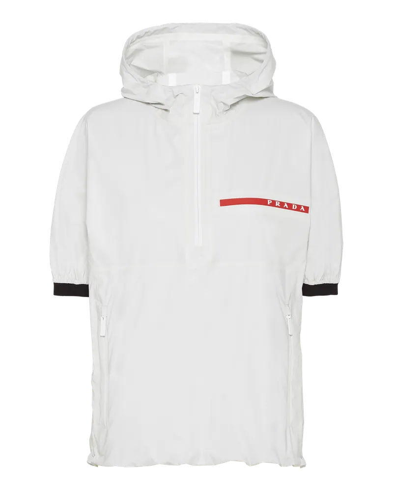 Prada Anorak aus Light Re-Nylon Kalkweiss