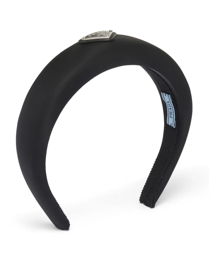 Prada Haarreif Aus Re-nylon, Damen, Schwarz Schwarz