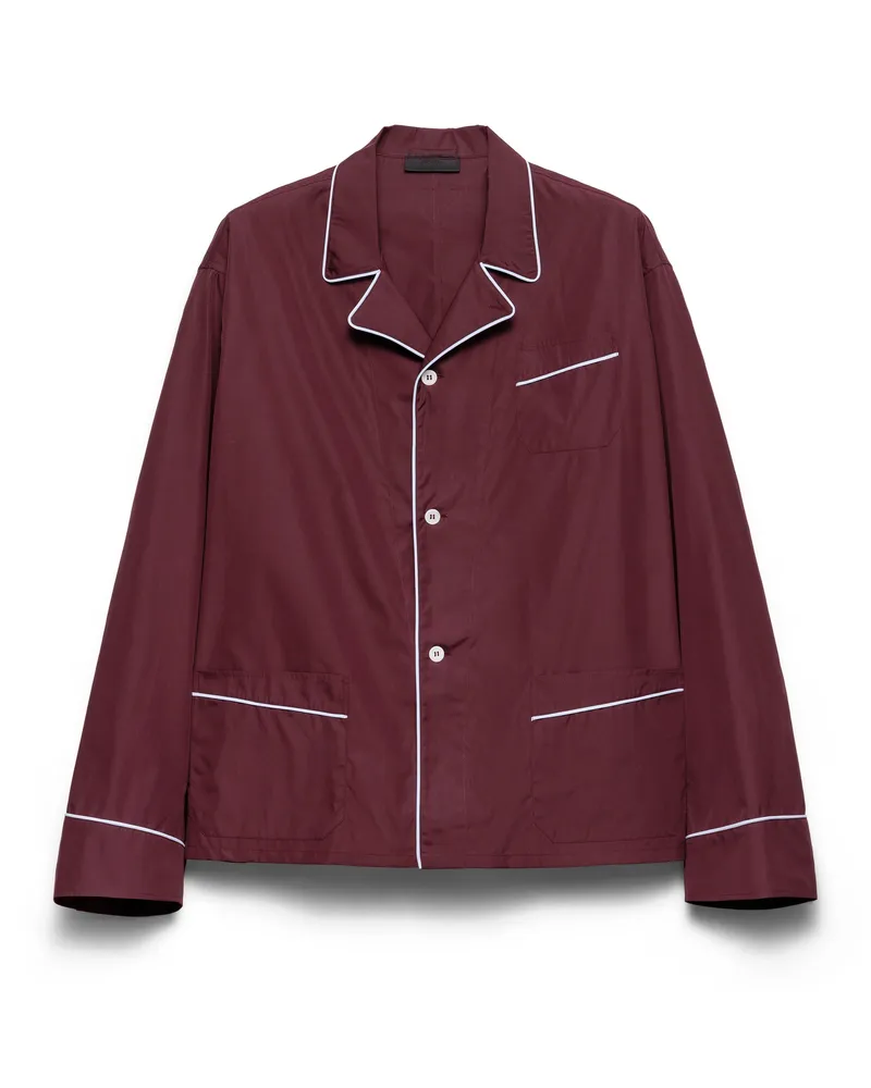 Prada Hemd Aus Baumwolle, Herren, Granat, Größe Granat