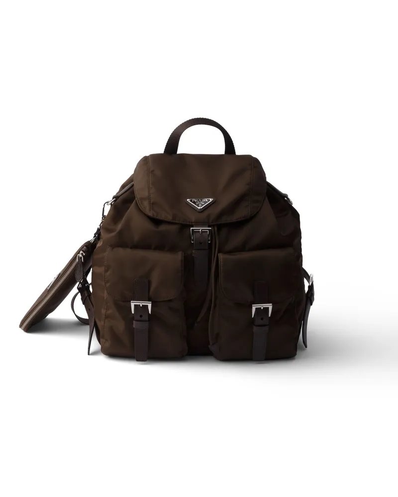 Prada Rucksack Aus Re-nylon, Damen, Sienna Sienna