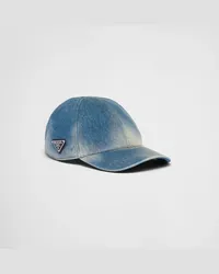 Prada Baseballkappe aus Denim Hellblau