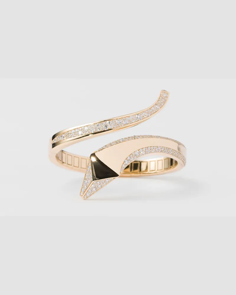 Prada Eternal Gold Schlangenarmreif aus Gelbgold mit Diamanten Gold