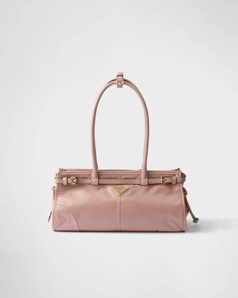 Prada Bonnie Mittelgroße Handtasche aus Leder Maiglöckchen