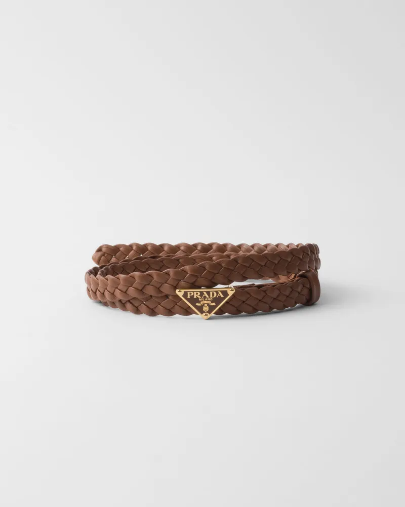 Prada Gürtel aus Nappa-Leder Cognac