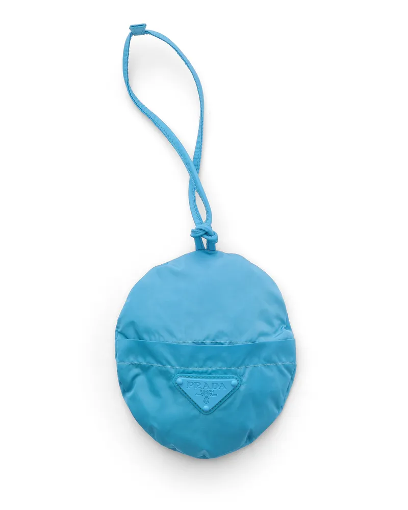 Prada Faltbarer Fischerhut Aus Re-nylon, , Hellblau, Größe Hellblau