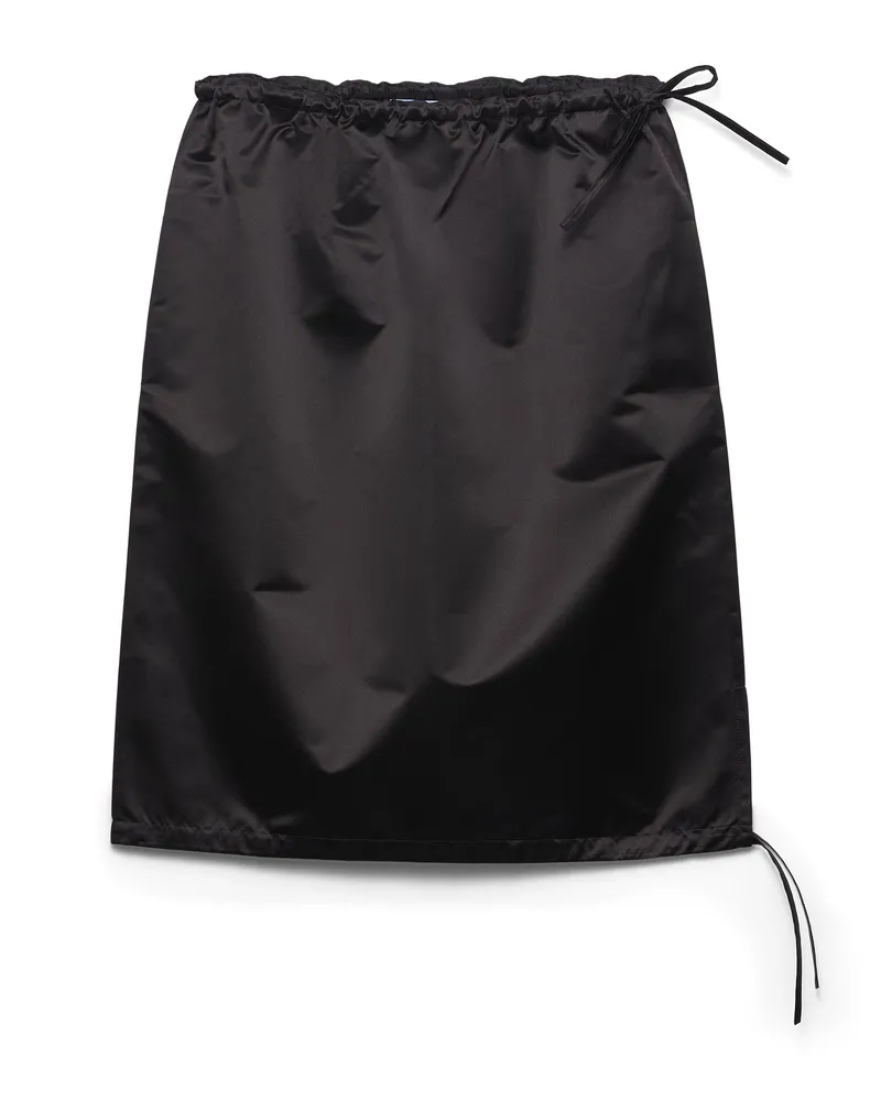 Prada Rock Aus Satin, Damen, Schwarz, Größe Schwarz