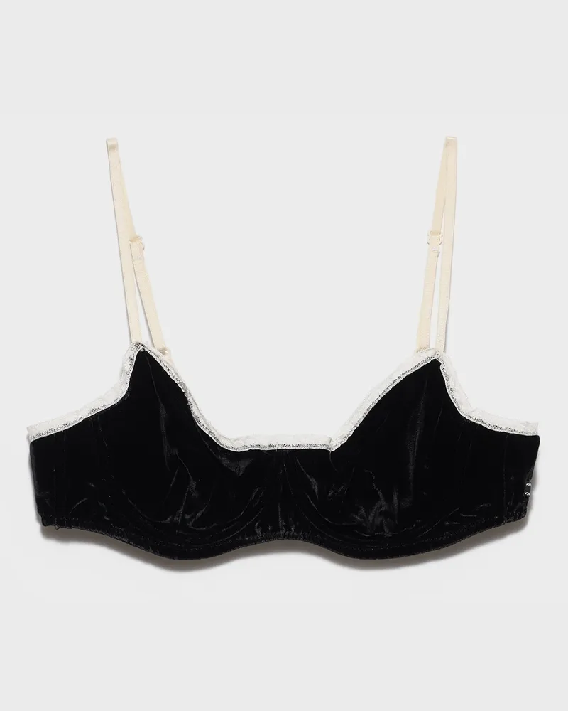 Prada BH-Top aus Samt Schwarz