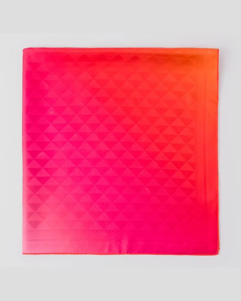 Prada Schal aus Seidentwill mit Print, 90 x 90 Fuchsia