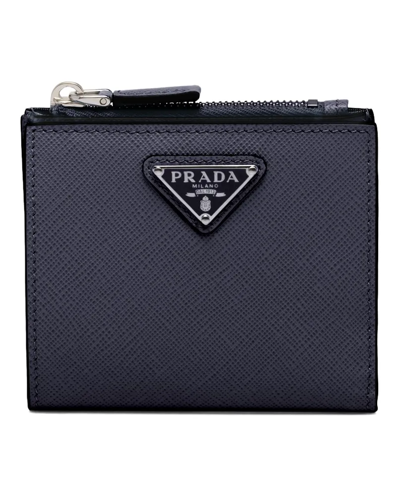 Prada Kleine Geldbörse Aus Saffiano-leder, Herren, Ostseeblau Ostseeblau