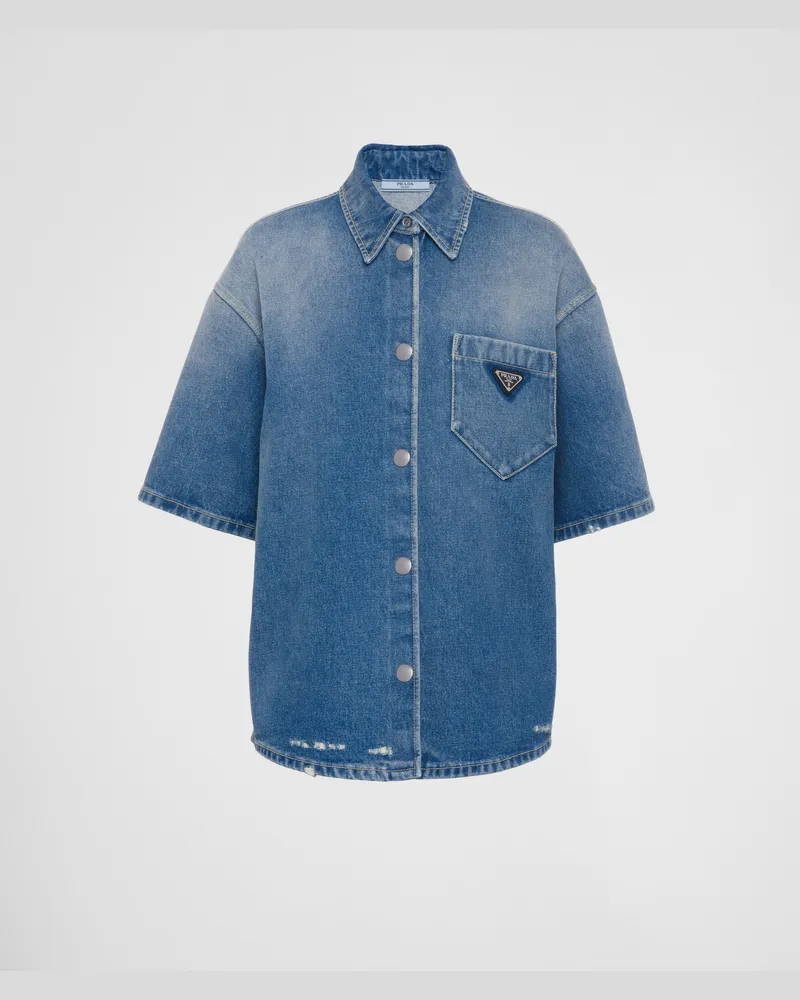 Prada Hemd aus Denim Mittelblau
