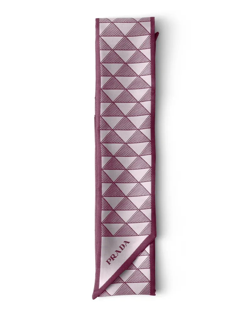 Prada Krawatte Aus Jacquard-seide, Damen, Malve Malve