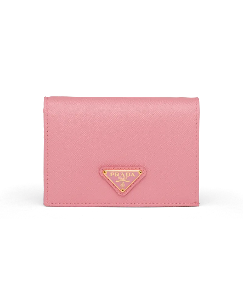 Prada Small Saffiano Leather Wallet Blütenrosa