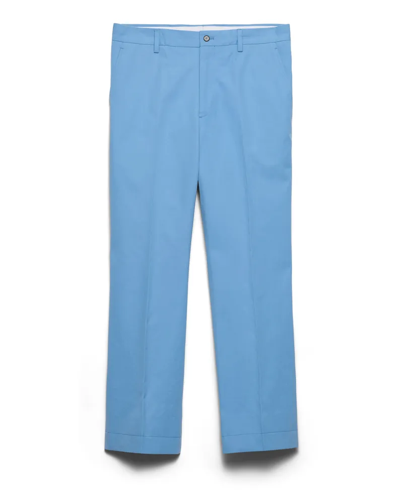 Prada Hose Aus Popeline, Herren, Hellblau, Größe Hellblau