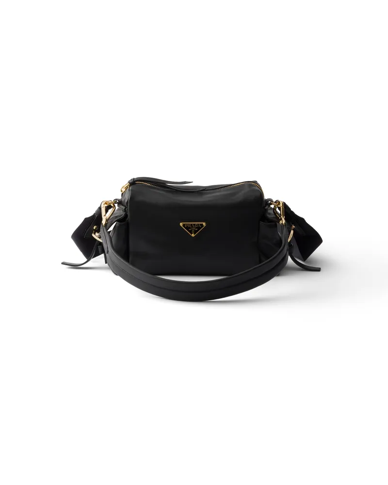 Prada Explore Tasche Aus Nappa-leder, Klein, Damen, Schwarz Schwarz