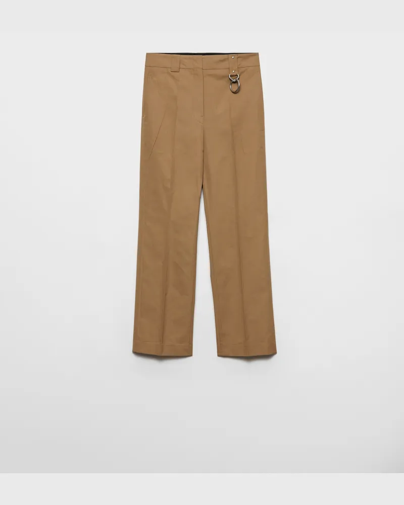 Prada Hose aus Popeline Korkbeige