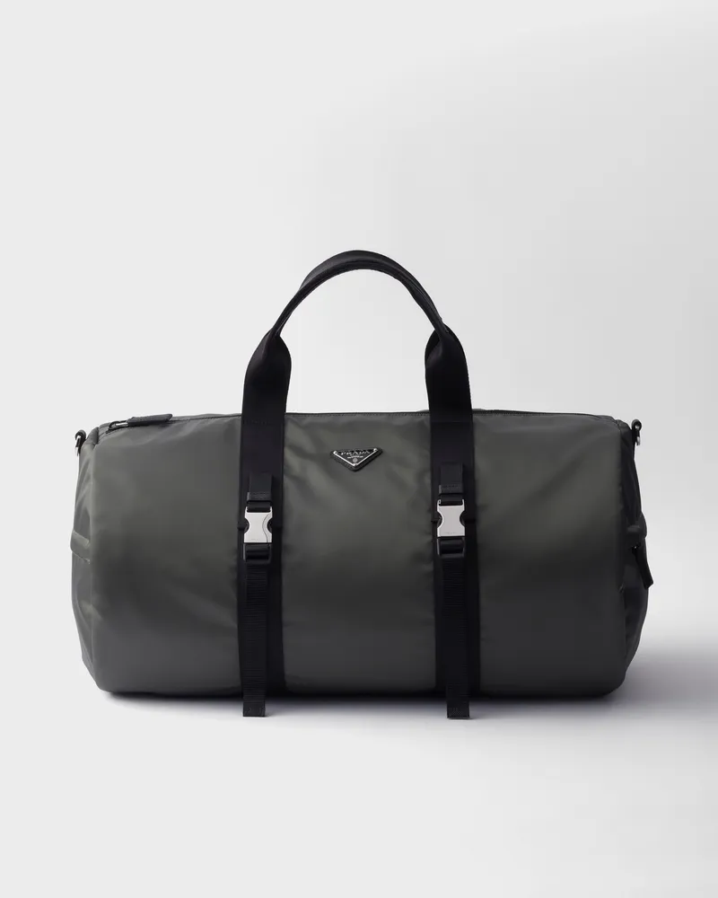 Prada Seesack aus Re-Nylon und Saffiano-Leder Waldgrün