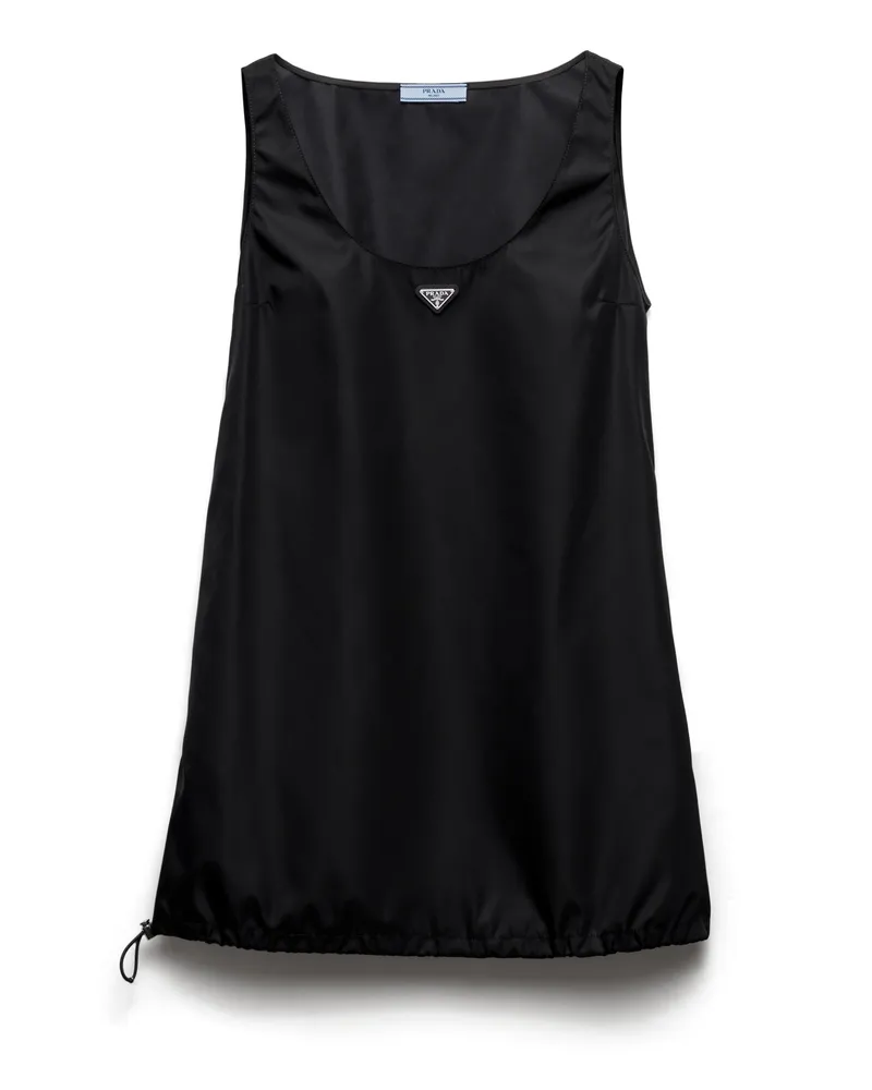 Prada Minikleid Aus Re-nylon, Damen, Schwarz, Größe Schwarz