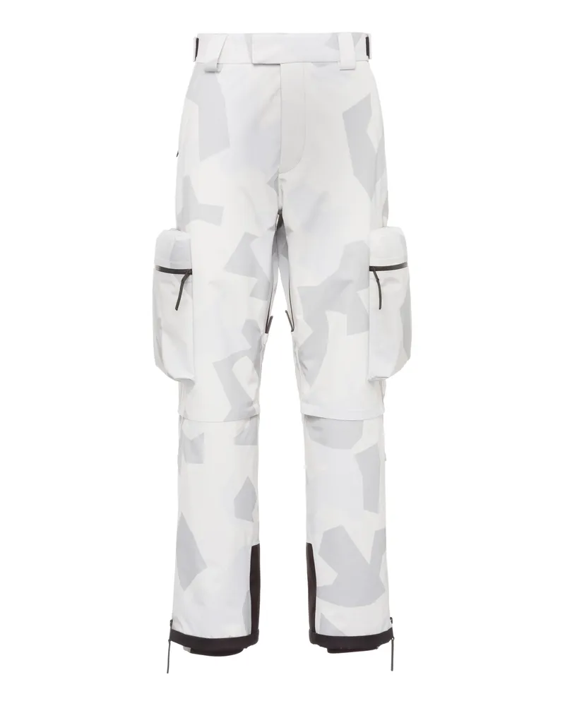 Prada Bedruckte Hose Aus Funktionsgewebe, Herren, Marmorgrau, Größe Marmorgrau