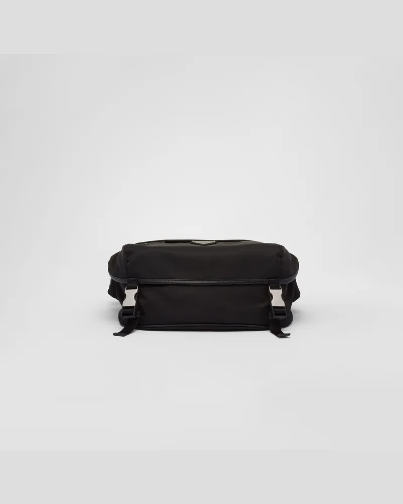 Prada Schultertasche: Re-Nylon und Saffiano-Leder Schwarz