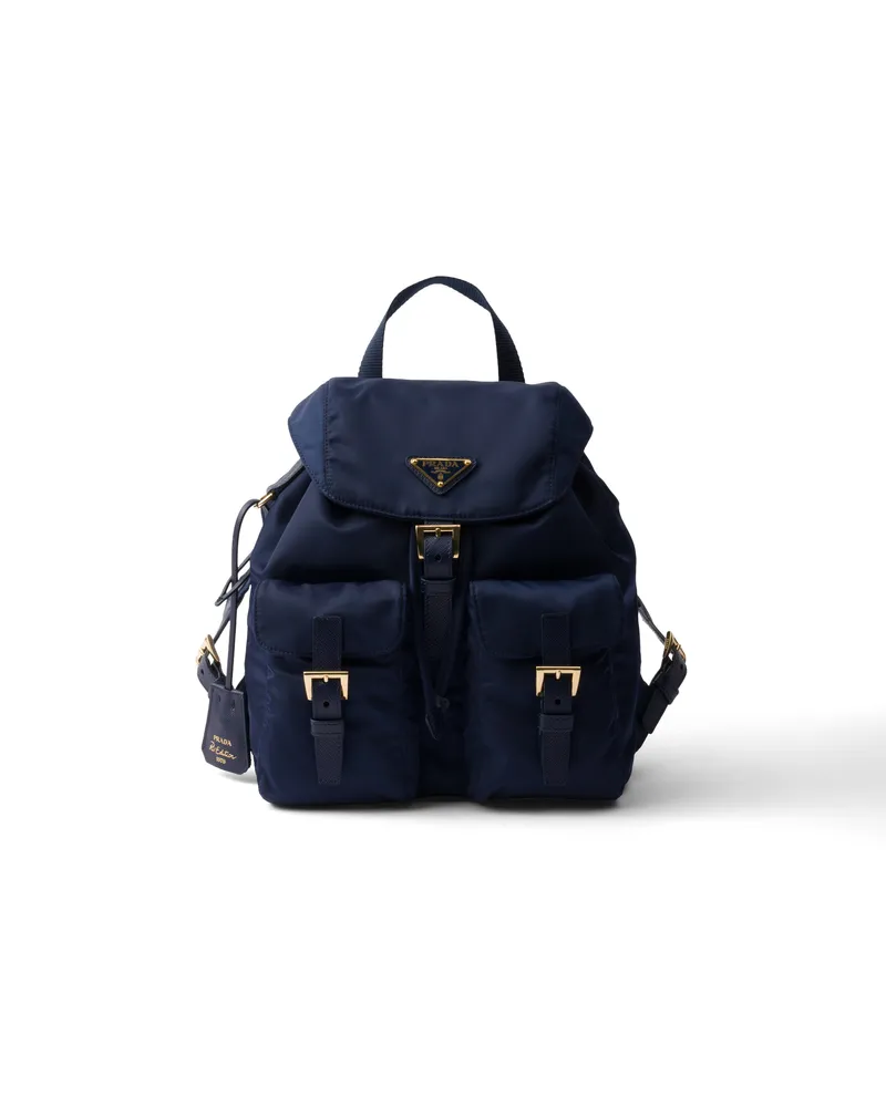 Prada Re-edition 1978 Kleiner Rucksack Aus Re-nylon, Damen, Ostseeblau Ostseeblau