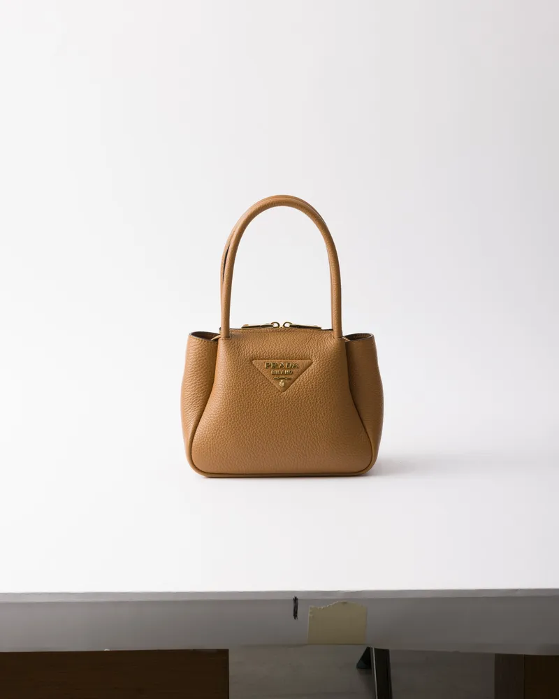 Prada Liaison Mini-handtasche Aus Leder, Damen, Karamell Karamell