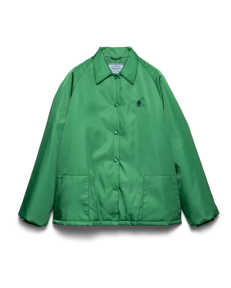 Prada Blousonjacke Aus Re-nylon, Damen, Grün, Größe Grün