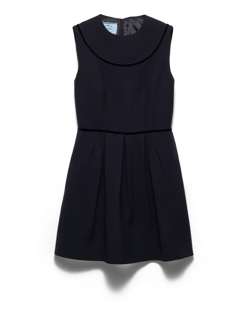 Prada Kleid Aus Natté, Damen, Blau, Größe Blau