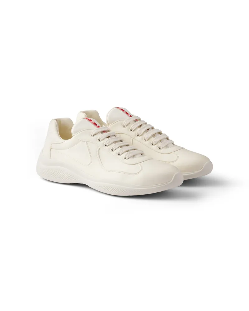 Prada America’s Cup Sneaker Aus Nappa-leder, Herren, Elfenbein, Größe 9 Elfenbein