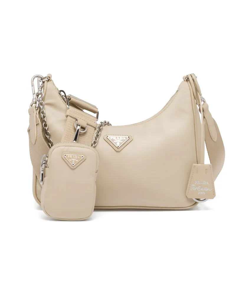 Prada Re-edition 2005 Tasche Aus Re-nylon, Damen, Wüstenbeige Wüstenbeige