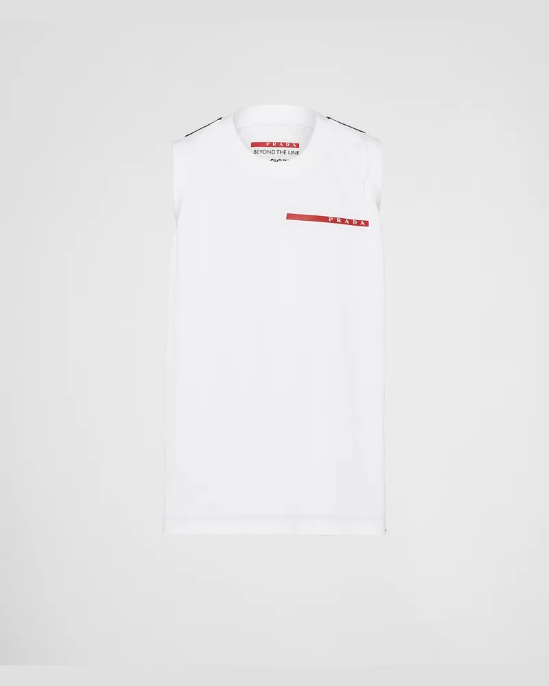 Prada Tanktop aus Piqué Weiss