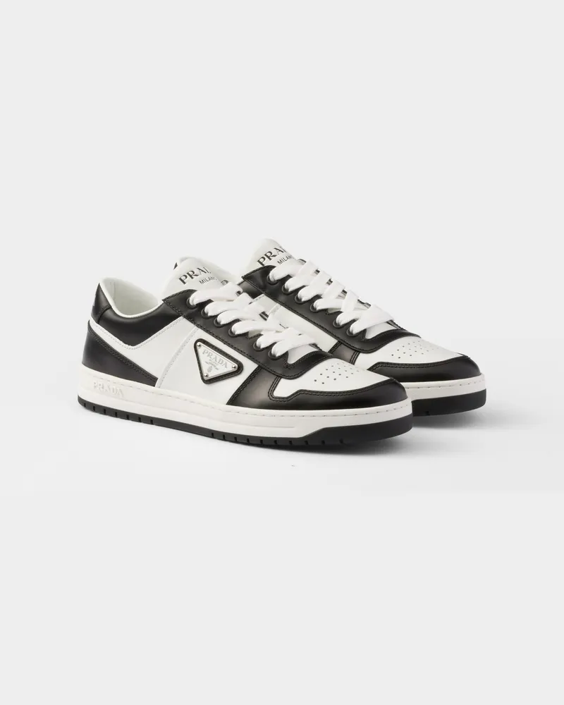 Prada Downtown Sneaker aus perforiertem Leder Weiss