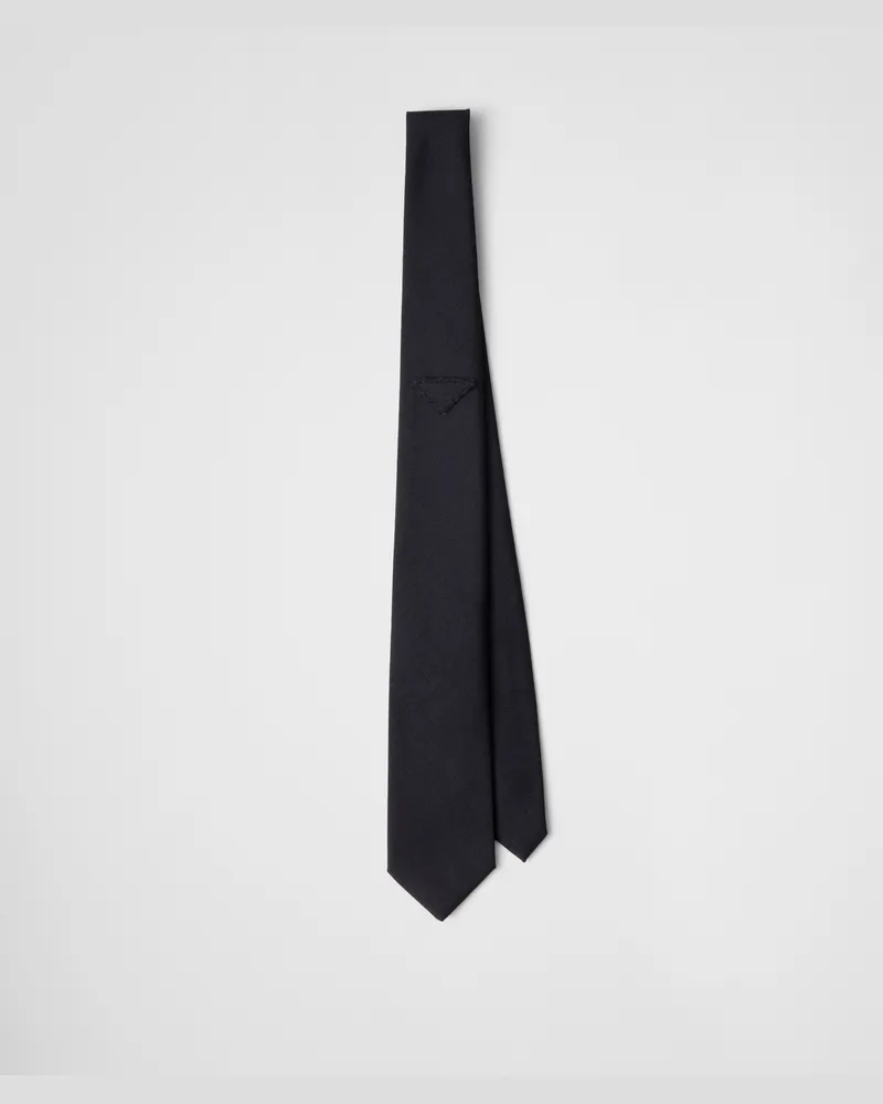 Prada Krawatte aus Mohair und Seide Blau