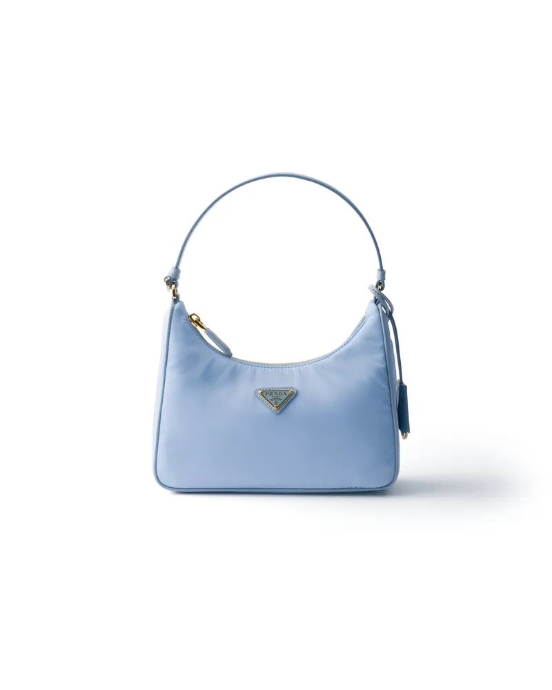Prada Re-edition 2005 Mini Bag Aus Re-nylon , Damen, Blassblau Blassblau