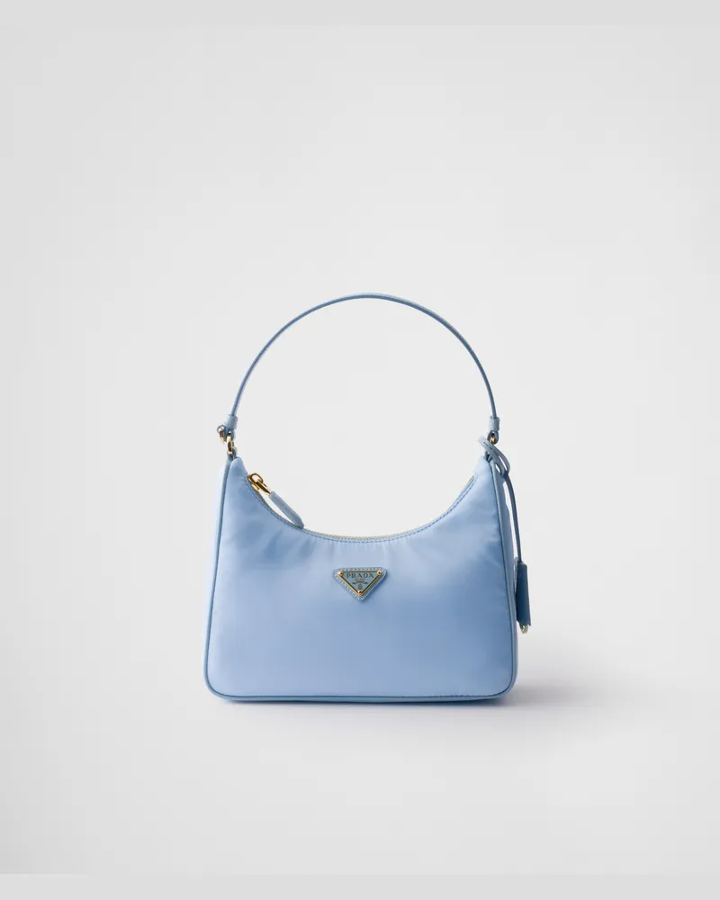 Prada Re-Edition 2005 Mini Bag aus Re-Nylon Blassblau
