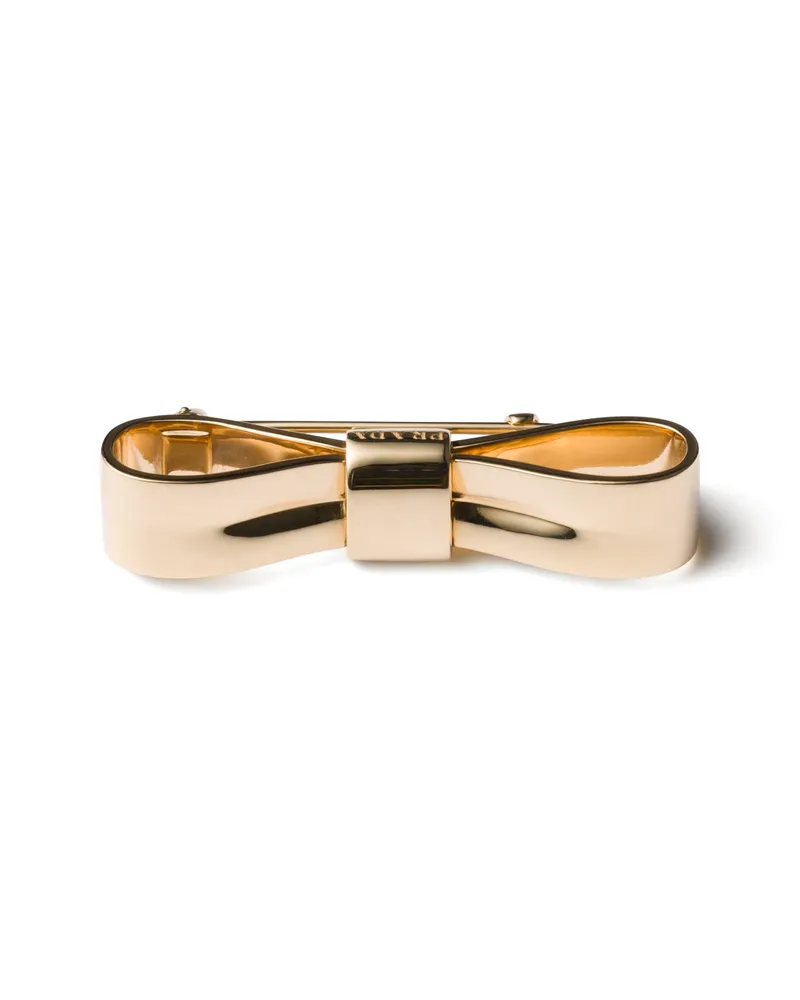 Prada Kleine Eternal Gold Brosche Mit Schleife – Gelbgold, Damen, Gold Gold