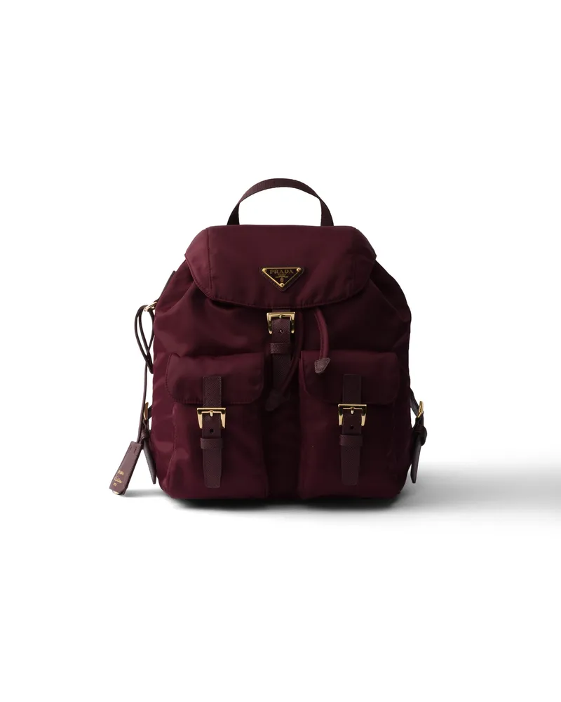 Prada Re-edition 1978 Kleiner Rucksack Aus Re-nylon, Damen, Burgunderrot Burgunderrot