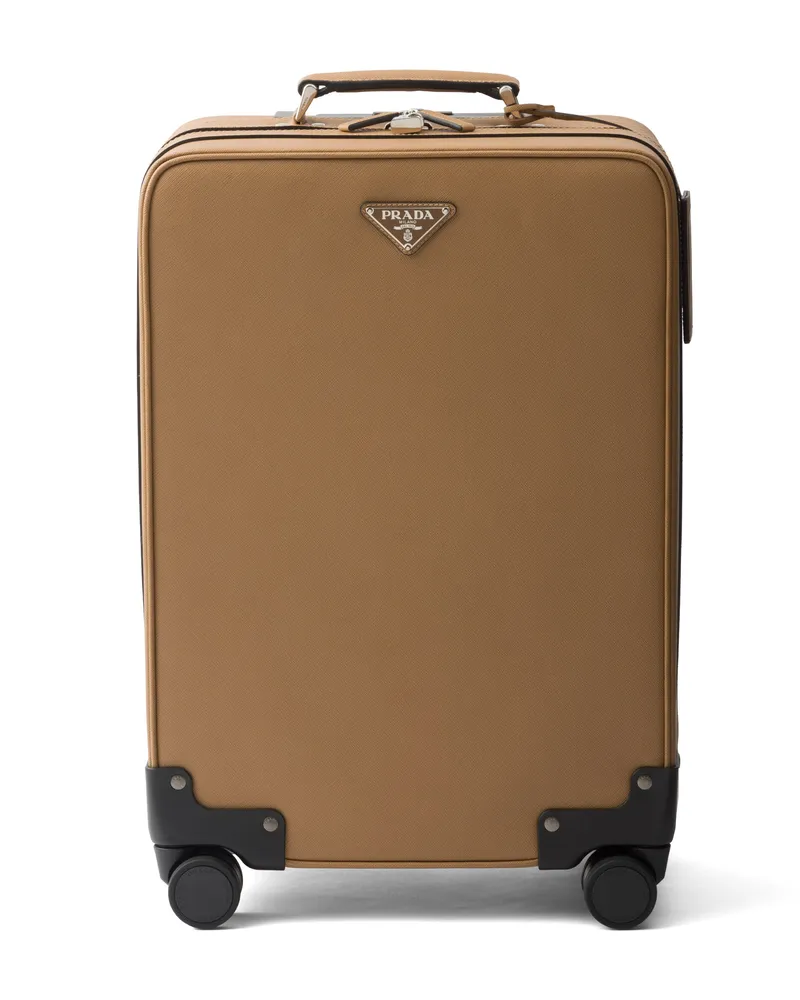 Prada Trolley Aus Saffiano-leder, , Karamell Karamell