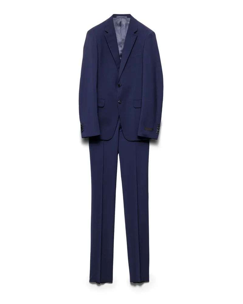 Prada Einreihiger Anzug Aus Wolle Und Mohair, Herren, Ostseeblau, Größe Ostseeblau