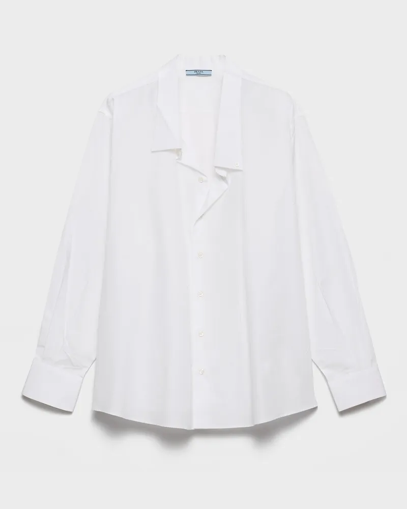 Prada Hemd aus Popeline Weiss