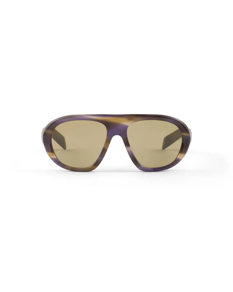 Prada Eyewear Collection Sonnenbrille, Damen, Olivgrüne Gläser Olivgrüne