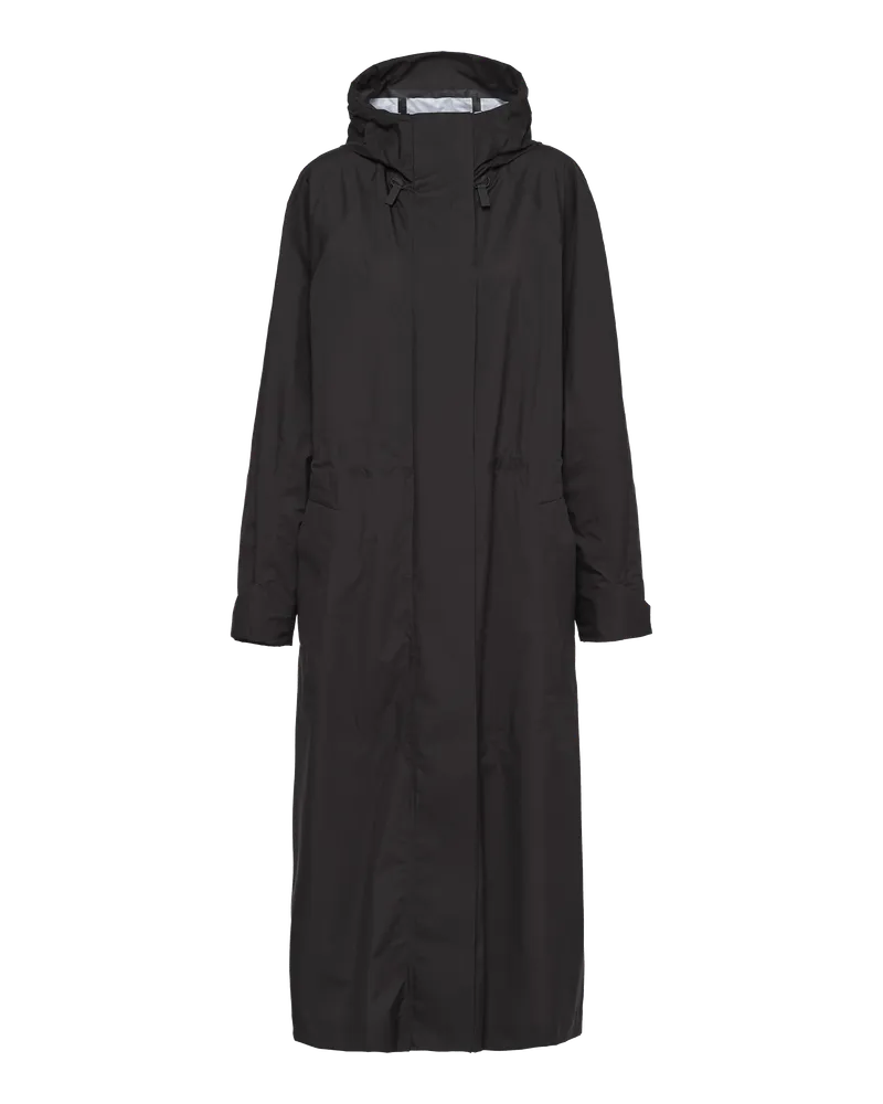 Prada Regenmantel aus Light Extreme-Tex Schwarz