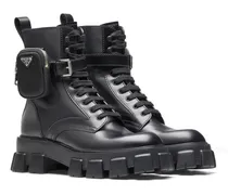 Monolith Stiefel Aus Gebürstetem Leder Und Re-nylon, Herren, Schwarz, Größe 6,5