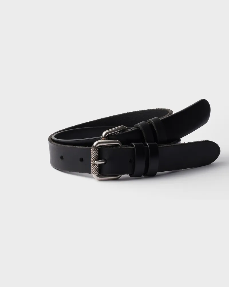 Prada Ledergürtel Schwarz