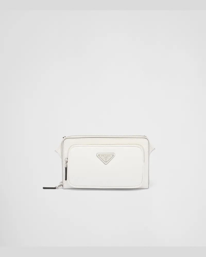 Prada Gürteltasche aus Saffiano-Leder Weiss