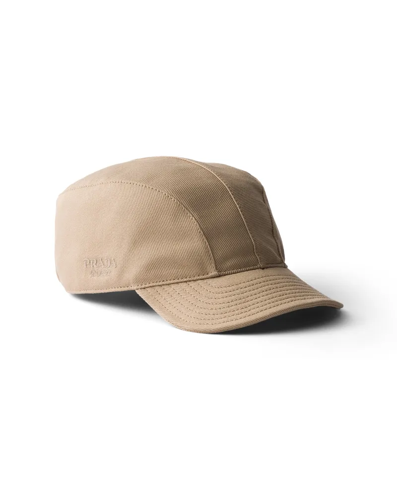 Prada Baseballkappe Aus Drill, Damen, Khaki, Größe Khaki